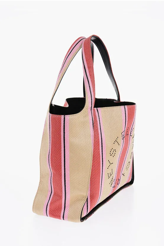 Stella McCartney Striped Raffia Tote Bag Unica One size