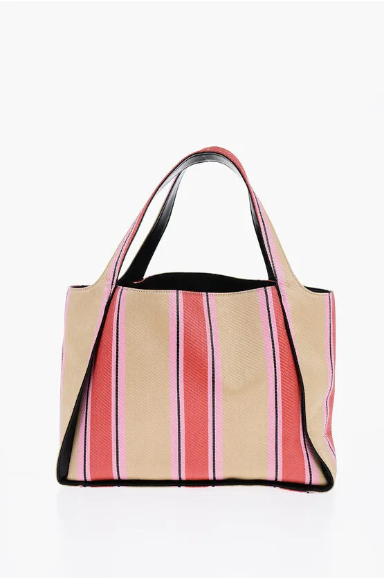 Stella McCartney Striped Raffia Tote Bag Unica One size