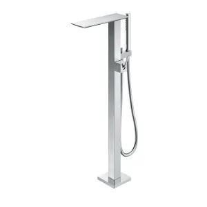 TOTO TBP02303U#CP ZL Single-Handle Freestanding Tub Filler Faucet with 1.75 GPM Handshower, Polished Chrome