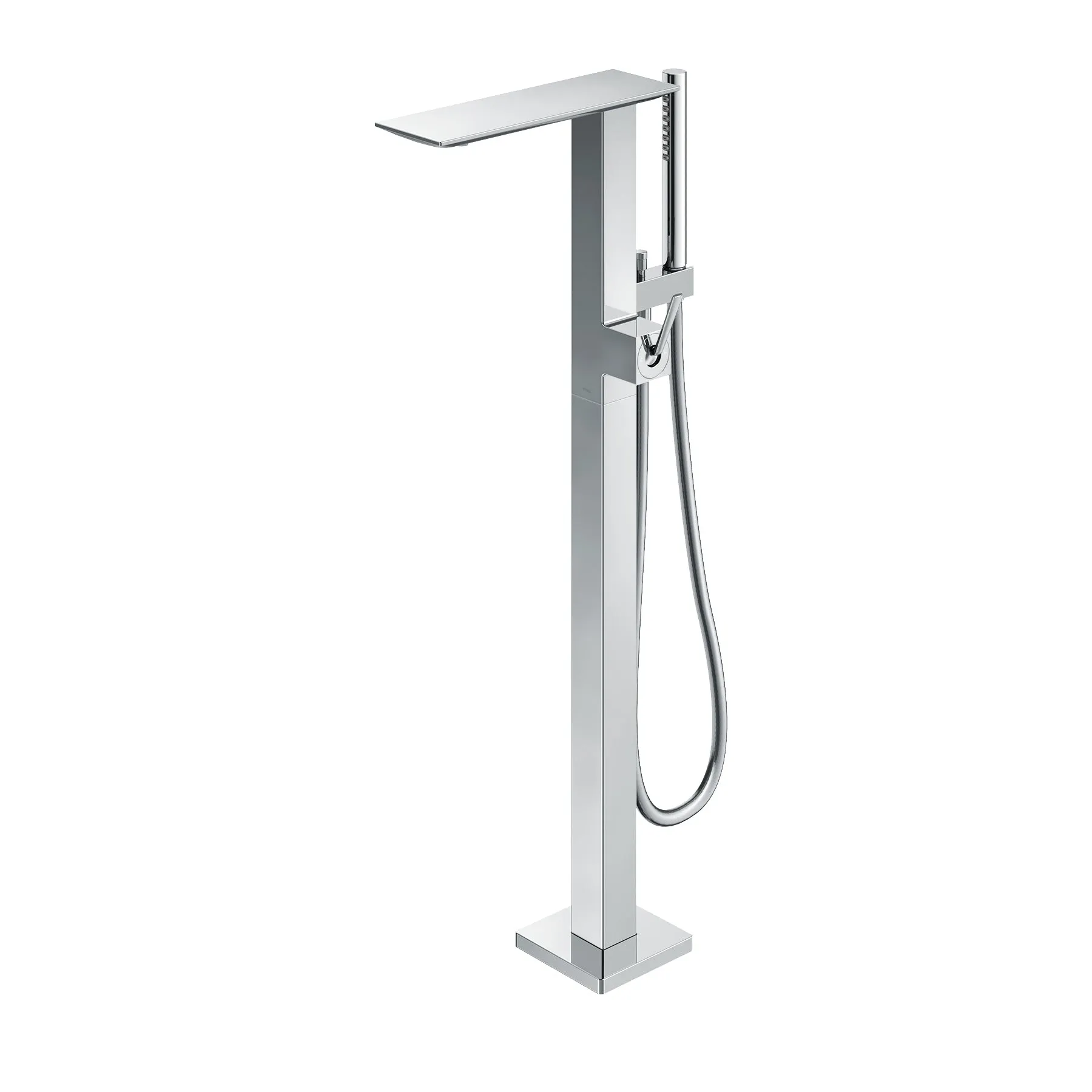 TOTO TBP02303U#CP ZL Single-Handle Freestanding Tub Filler Faucet with 1.75 GPM Handshower, Polished Chrome