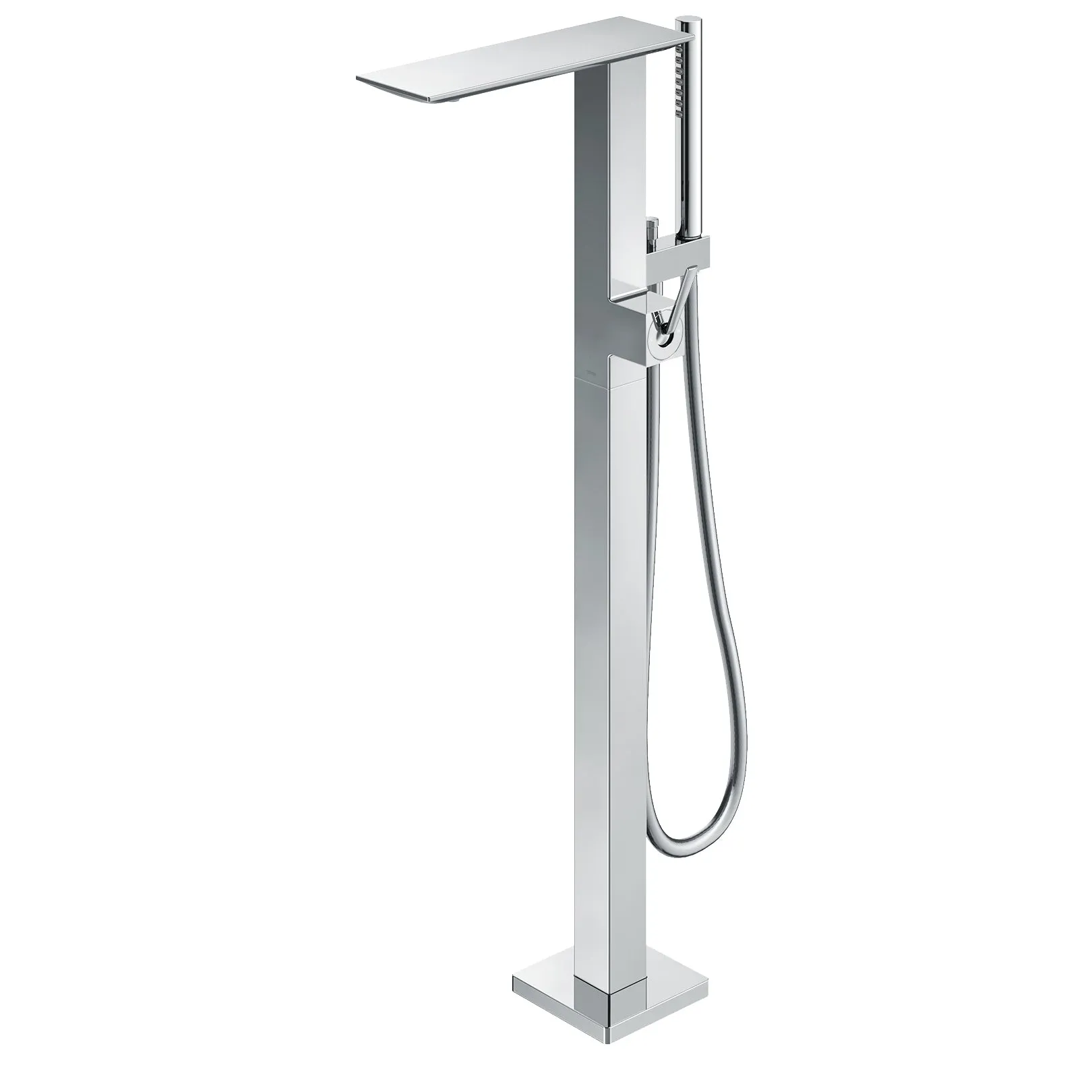 TOTO TBP02303U#CP ZL Single-Handle Freestanding Tub Filler Faucet with 1.75 GPM Handshower, Polished Chrome
