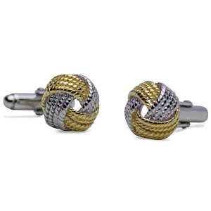 Two Tone Love Knot Cufflinks