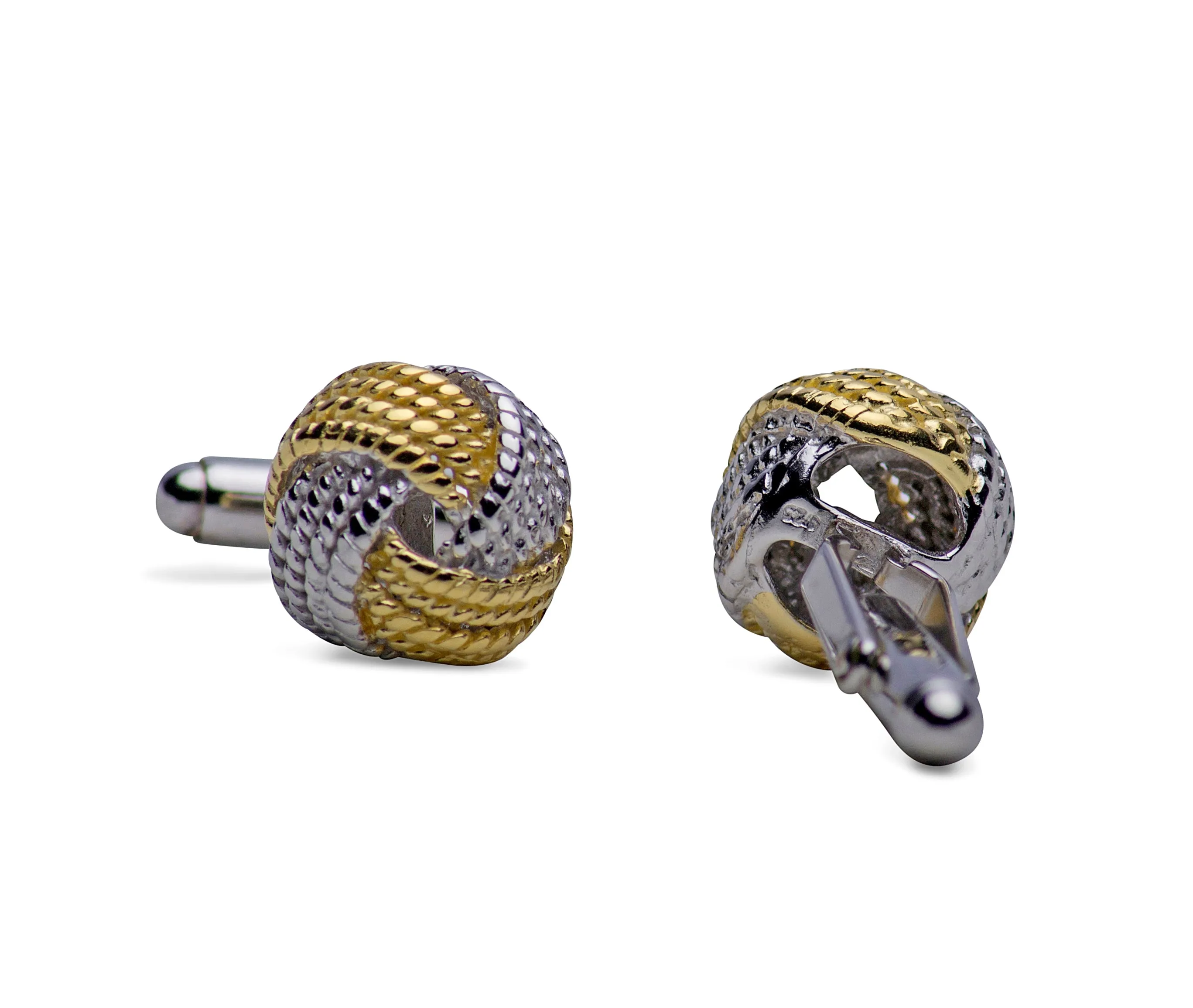 Two Tone Love Knot Cufflinks