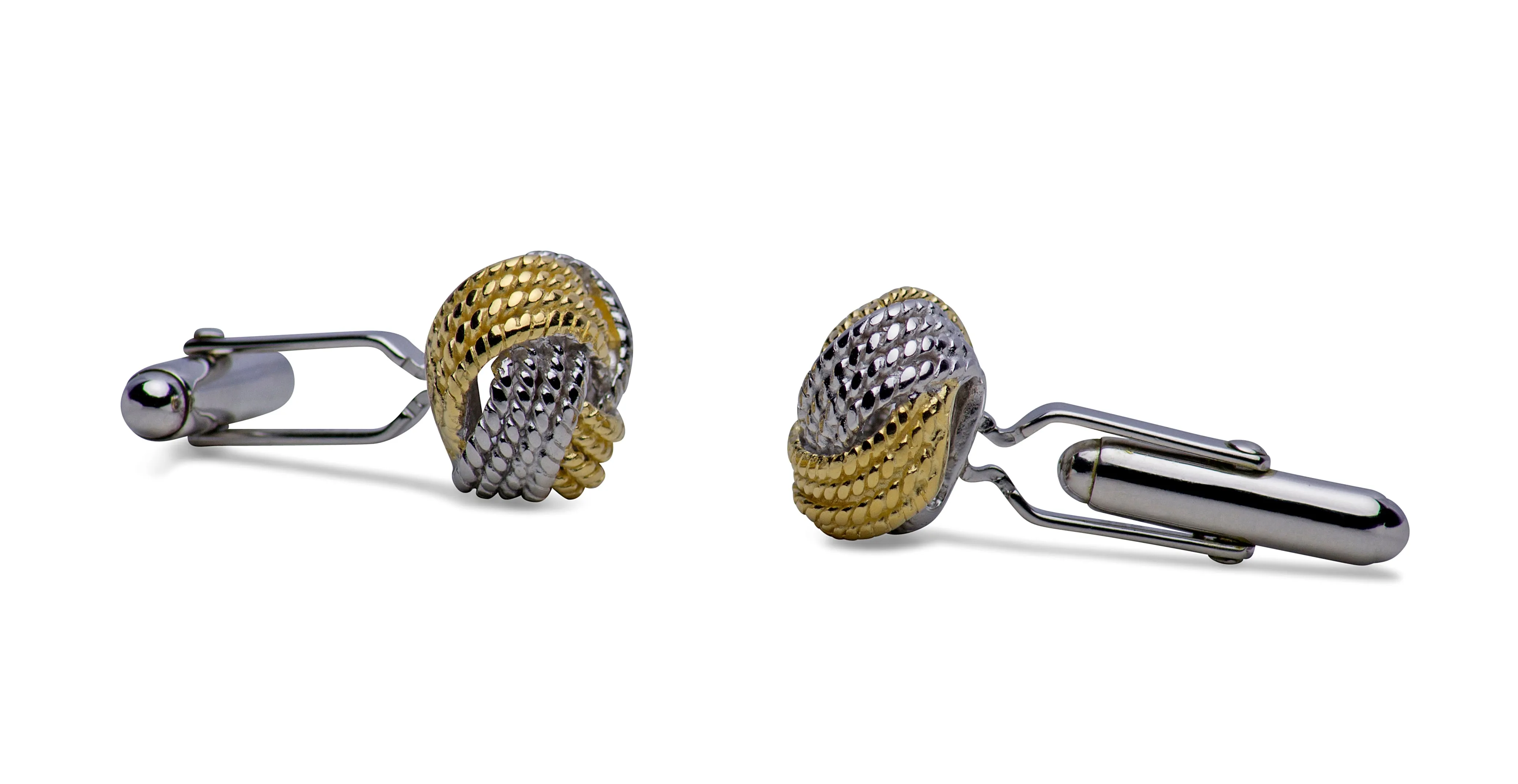 Two Tone Love Knot Cufflinks