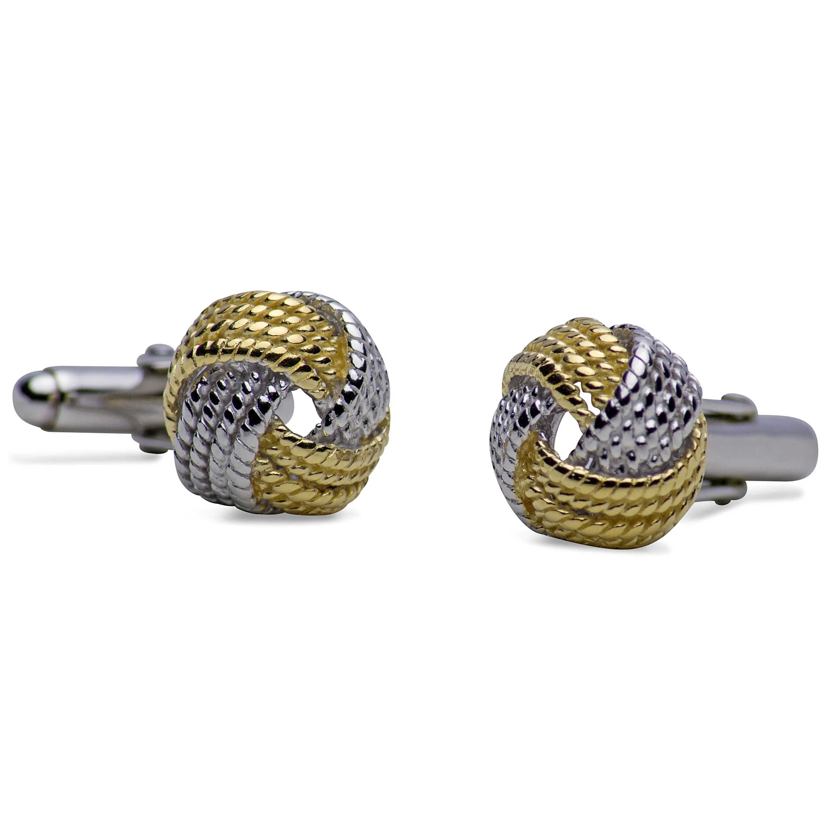 Two Tone Love Knot Cufflinks