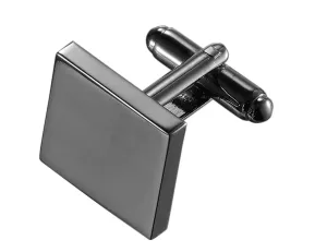Visol Carvel Gunmetal Engravable Cufflinks