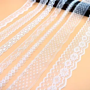 White Mesh Lace Trim Ribbon  Perfect for DIY Crafts