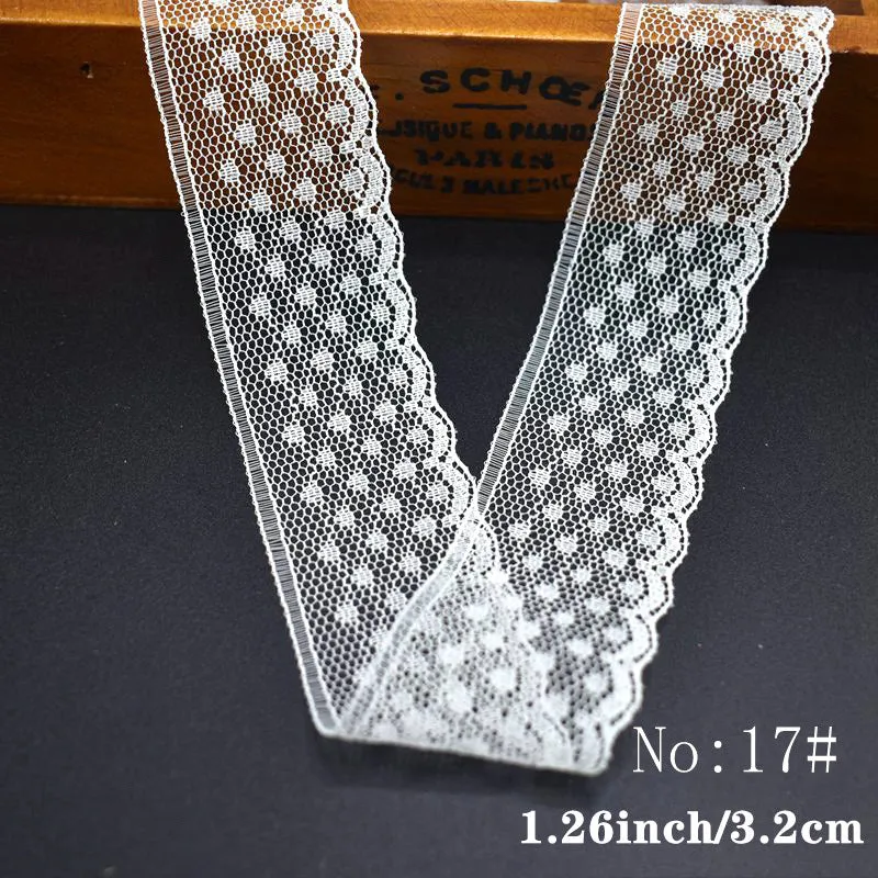 White Mesh Lace Trim Ribbon  Perfect for DIY Crafts
