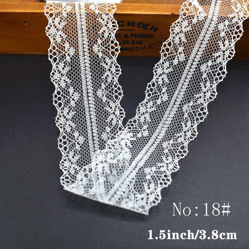 White Mesh Lace Trim Ribbon  Perfect for DIY Crafts