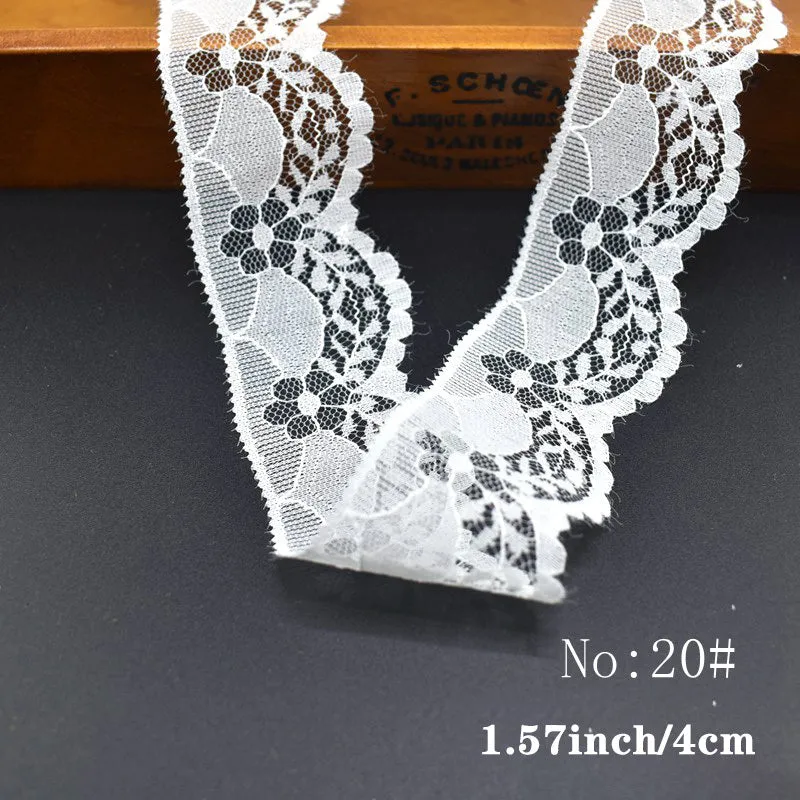 White Mesh Lace Trim Ribbon  Perfect for DIY Crafts