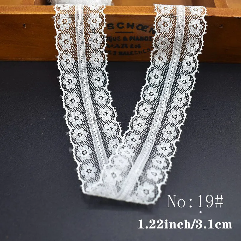 White Mesh Lace Trim Ribbon  Perfect for DIY Crafts
