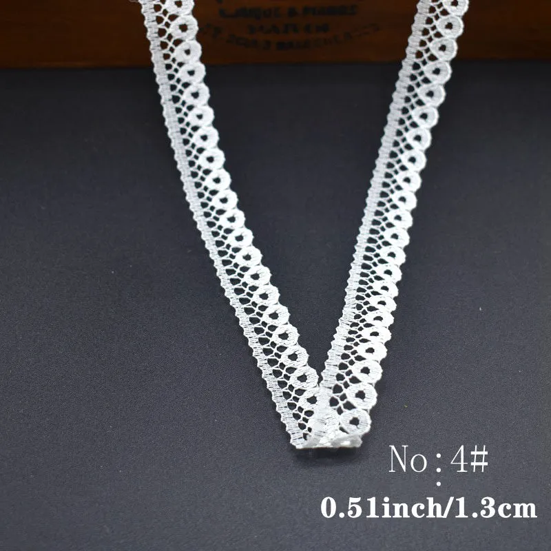 White Mesh Lace Trim Ribbon  Perfect for DIY Crafts