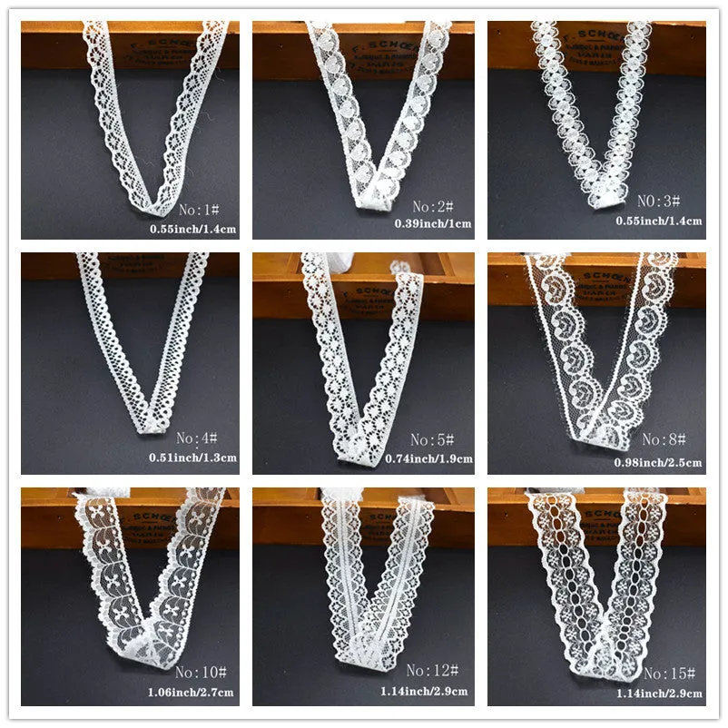 White Mesh Lace Trim Ribbon  Perfect for DIY Crafts
