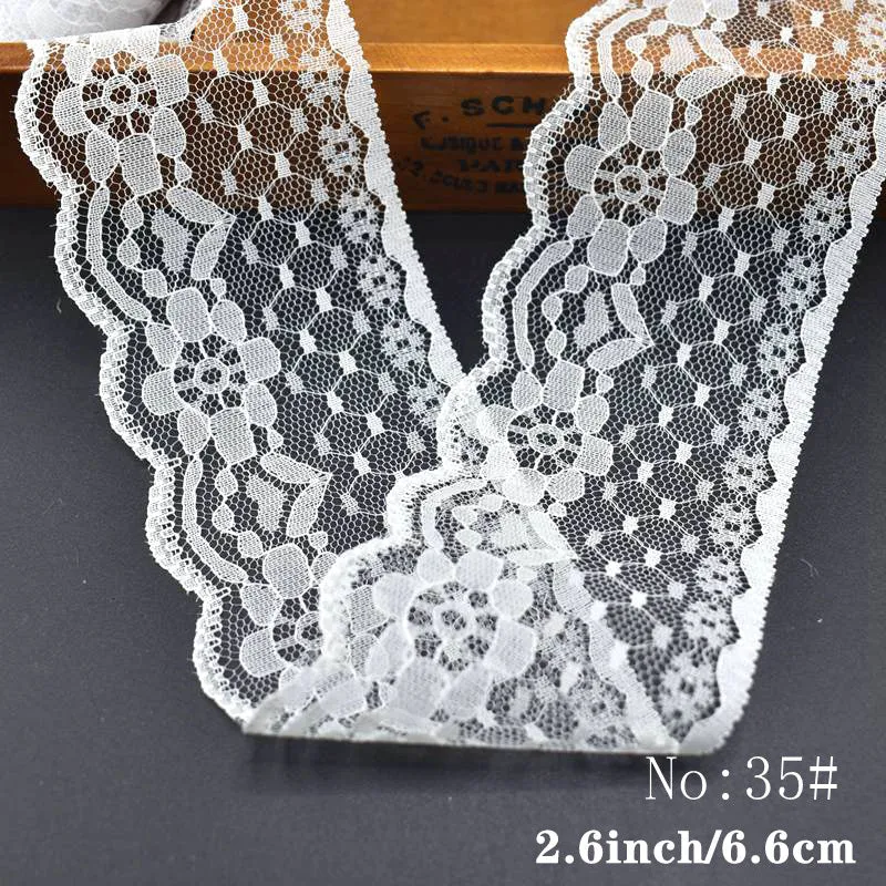 White Mesh Lace Trim Ribbon  Perfect for DIY Crafts