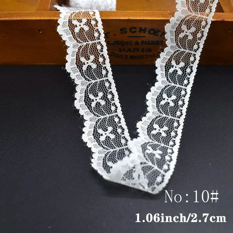 White Mesh Lace Trim Ribbon  Perfect for DIY Crafts