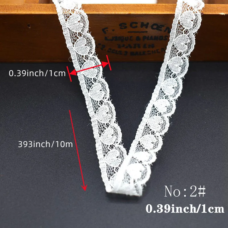 White Mesh Lace Trim Ribbon  Perfect for DIY Crafts
