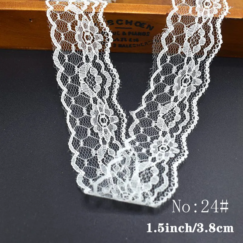 White Mesh Lace Trim Ribbon  Perfect for DIY Crafts