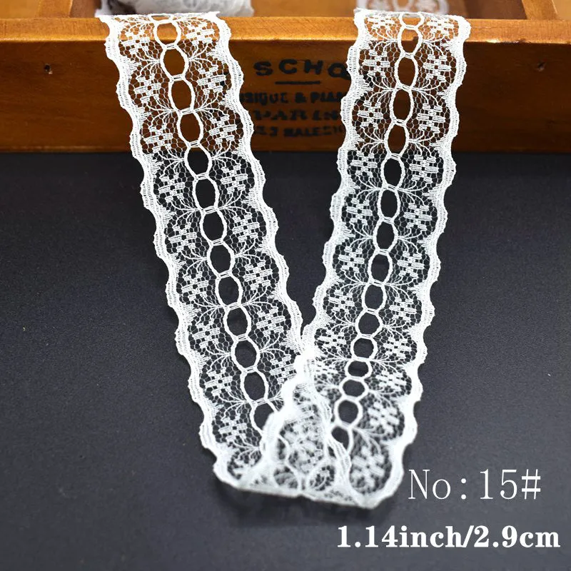 White Mesh Lace Trim Ribbon  Perfect for DIY Crafts