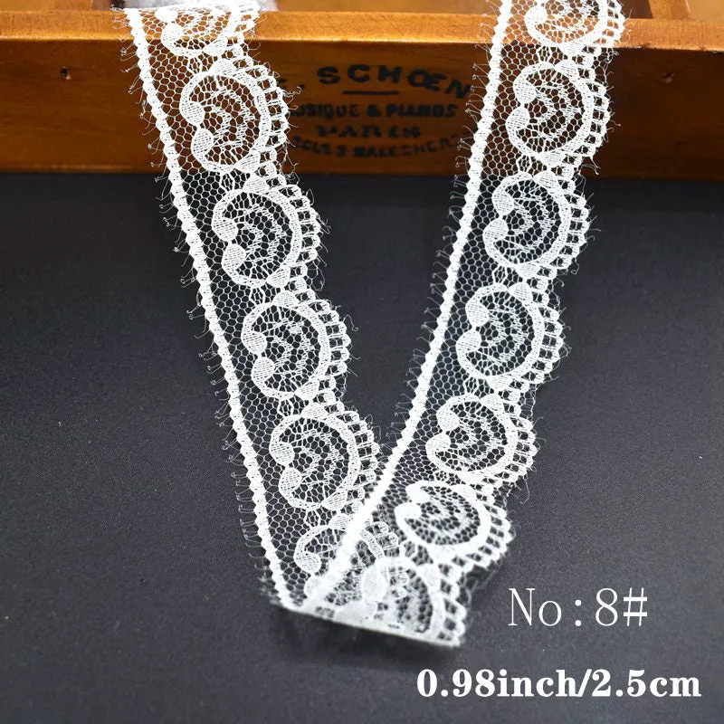 White Mesh Lace Trim Ribbon  Perfect for DIY Crafts