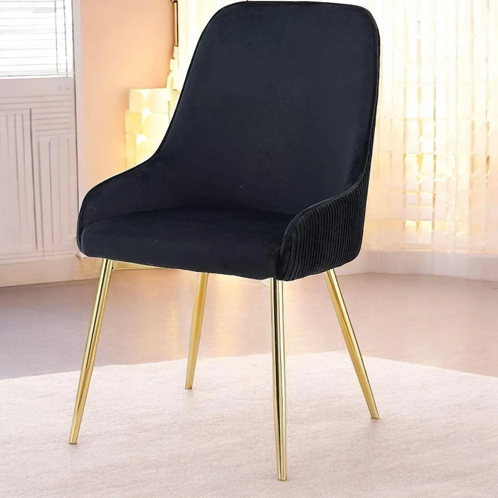 Wooden Twist Echelon Modern Cafe Dining Chair Wih Metal Legs
