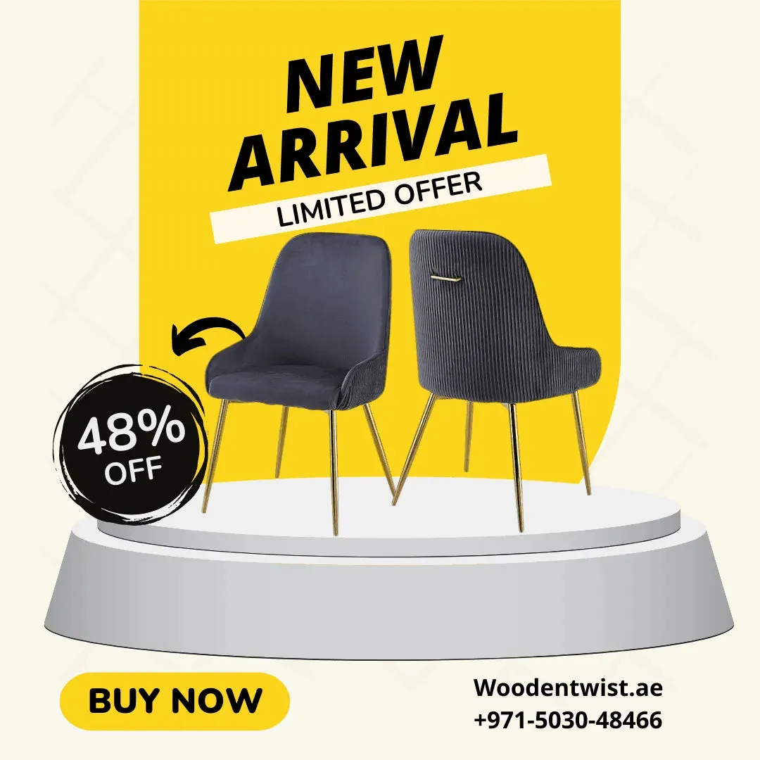 Wooden Twist Echelon Modern Cafe Dining Chair Wih Metal Legs